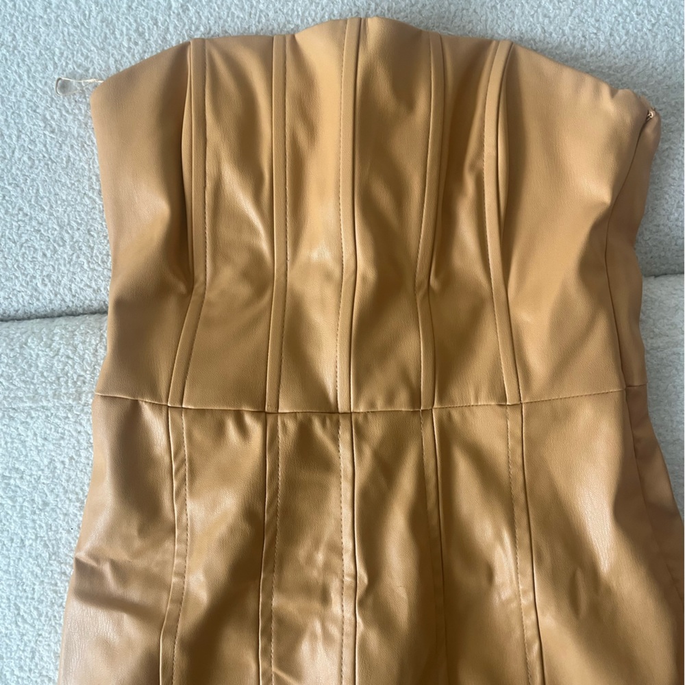 Zara leather mini dress